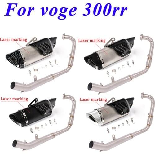 Motorcycle Exhaust For voge 300RR full System Modified Front Middle Link Pipe Connecting Muffler Escape Moto Decibel killer