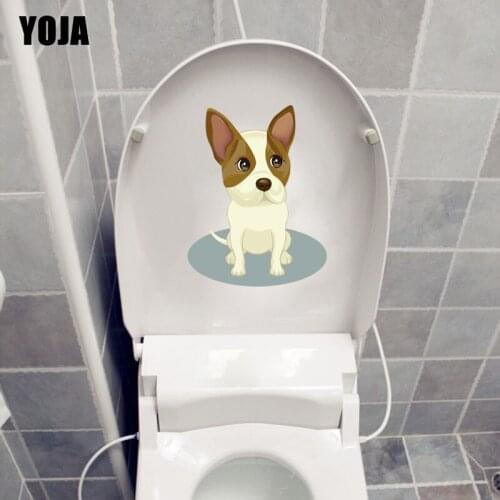 YOJA 17.1*22CM Dog Cartoon Wall Sticker Toilet Decal Classic BedRoom Home Decor T3-0538