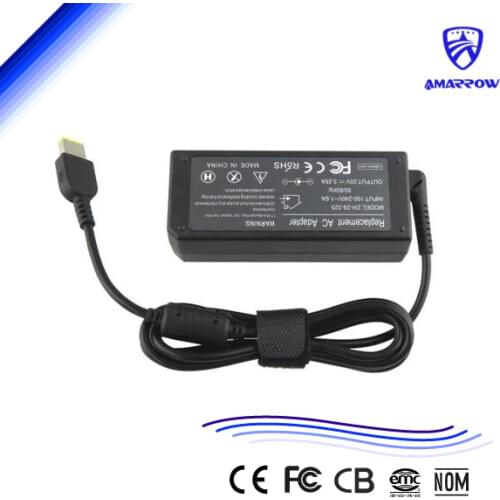 Laptop Charger Power Supply charging for Laptop for Thinkpad G505 G410 G510 G400 G490 Yellow USB Shape Connector 20V 3.25A 65W