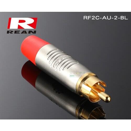 1Pcs NEUTRIKs REAN gold-plated RCA fever audio and video plug RF2C-AU-2-BL red tail sleeve DIY accessories