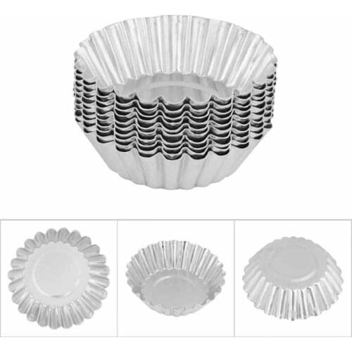 10Pcs Aluminum Alloy Egg Tart Mold Baking Tools 70mm Bakeware Mould Kitchen Pastry Tools mold Baking Accessories Pastry Tools