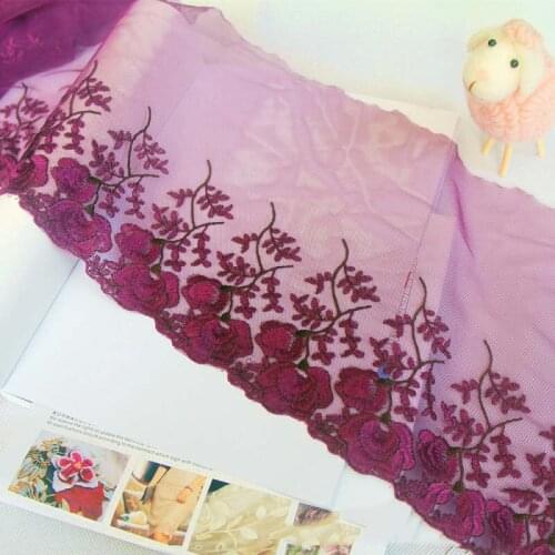 20Yards Purple Lace Ribbon Trim DIY Fabric Sexy Underwear Material Craft Sewing Garment Clothing Accessories