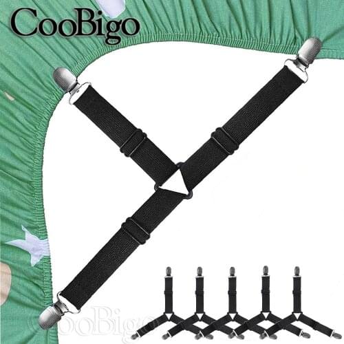 4pcs/set Elastic Bed Sheet Clips Belt Fastener Non-Slip Metal Gripper 12cm for Mattress Sofa Cover Blanket Textiles Tablecloths
