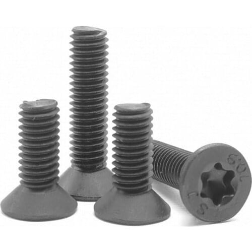5-50PCS m2 m2.5 m3 m4 M5 M6 M8 Six lobe steel with black grade 10.9 torx countersunk head screw screws