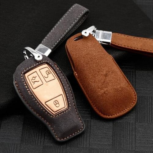 Retro sytle Car Key Case Cover fob Key Holder Chain For Mercedes Benz AMG W203 W210 W211 W124 W202 W204 W205 W212 W176 CLS CLA