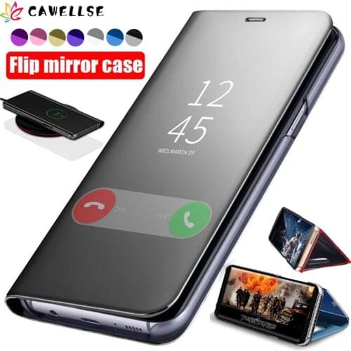 Luxury Smart Mirror View Flip Phone Case for OPPO A93 F15 A53 A72 A92 F11 A91 A52 A31 A8 A9 2020 Realme 7i 7 6 Pro C15 C11 Cover