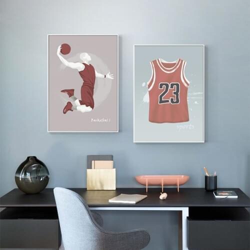 Jersey 23 Play Basketball Canvas Painting Prints Modular Paintings On The Wall Art Picture For Living Room Home Decor Baby Gift