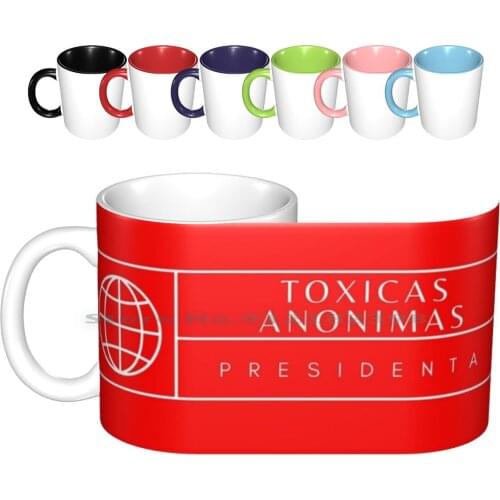 Toxica Anonimas Ceramic Mugs Coffee Cups Milk Tea Mug Toxica Anonimas Ya Valimos Madre Gris Grey Negro Black White Blanco