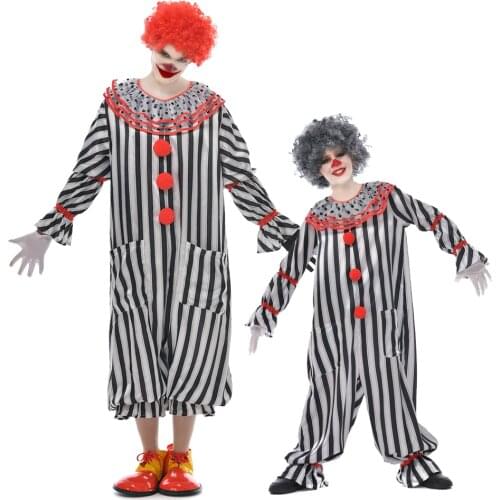 Eraspooky 2020 Scary Clown Killer Cosplay For Adult Men Pennywise Jumpsuit Kids Boys Halloween Costume CircusParty Fancy Dress