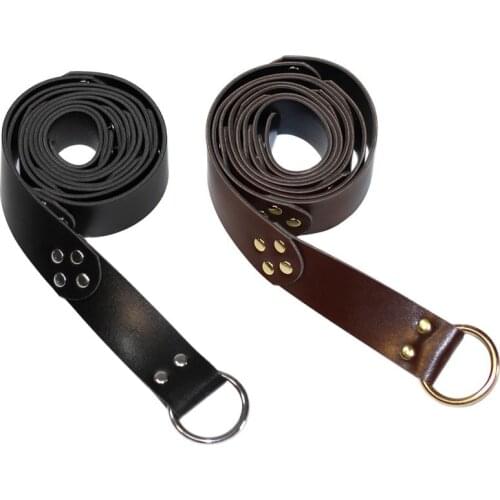 Adult Men Medieval Viking Knight Pirate Cosplay Leather patchwork WaistBand BuckleWaist Ring Belt Costume Accessory Parts For