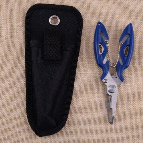 LETAOSK Multifunction Portable Stainless Steel Fishing Pliers Scissors Line Cutter Tool Hook Tackle Kit with Canvas Bag