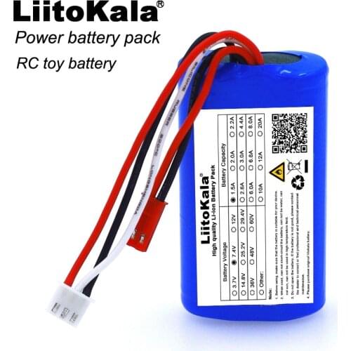 Liitokala New 7.4V 18650 Lithium Battery 1500mAh 8.4V li-lon Rechargeable batteries Aircraft battery + Free shipping