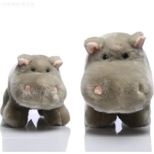 Lovely cartoon hippo plush toy gray hippo soft doll kids toy birthday gift b1893