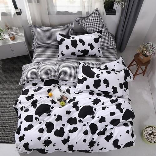 Fashion Simple Style Bedding Sets Bed Linen Stars Moon Quilt Comforter Duvet cover Flat Sheet Fall Full King Single Queen