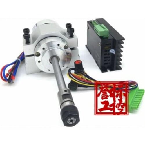 DIY long Neck DC Brushless Motor Driver Kit DC48V&DC24V ER11 300W 4500rpm Engraving Machine With long Shaft Deep Groove Spindle