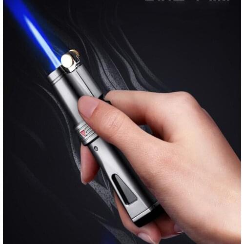 Jobon New Metal Spray Windproof Cigar Spray Gun Lighter Butane Inflatable Fire Torch Lighter Grinding Wheel Igniter Outdoor 1300