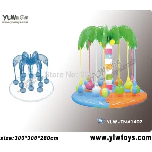 Children playground equipment,kids soft toys,electric rotating coconut tree tree for amusement playground park YLW-INA1402