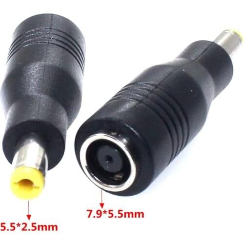 DC Power Socket charger conversion Plug 7.9 x 5.5mm DC Female to 5.5 x 2.5mm DC Male Power Plug Tip for Lenovo Laptop Adapter