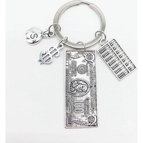 Popular New Abacus Money Bag Key Chain Banknote Money Bag High Quality Pendant Key Chain Accountant Memorial Gift
