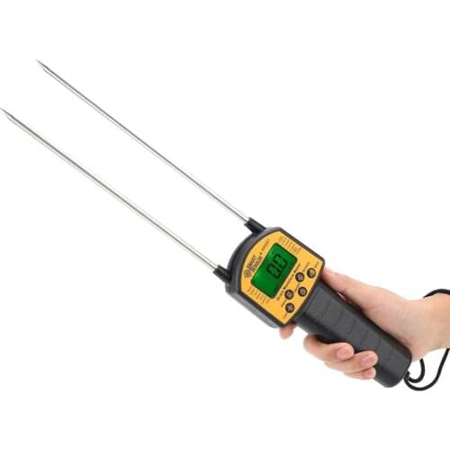 Portable Digital Grain Moisture Meter Intelligent Voice Prompt Backlight Moisture Meter for Wheat, Corn, Sorghum Feed, Soybean