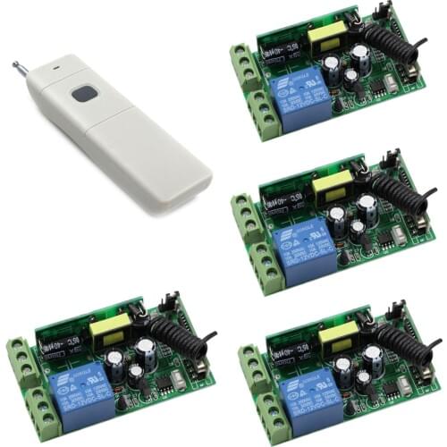 AC 85V 125V 240V 250V 1CH Wireless Relay Remote Control Switch Radio Light Switch 110V 220V Receiver Transmitter 315/433Mhz