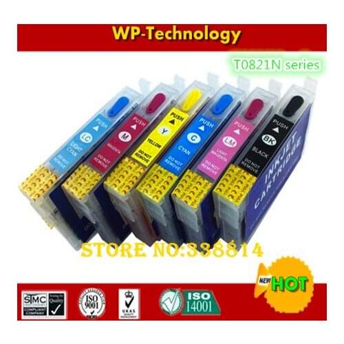 Empty refill ink cartridges suit for T0821N - T0826N , E-821N suit for Epson T50/R290/390/RX590/610/690/TX650/700W/635/725 etc