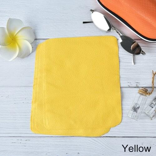 5pcs Glasses Lens Cloth Wipes For Screen Sunglasses Microfiber Eyeglass Cleaning Cloth 17x15cm Yellow Color