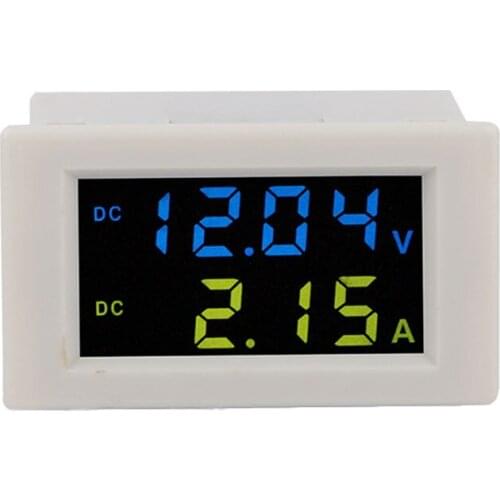 Taidacent Digital Voltmeter Ampere Meter DC Digital Display LED LCD Voltmeter Ampere Meter Four Digits D85-3050 Color Screen