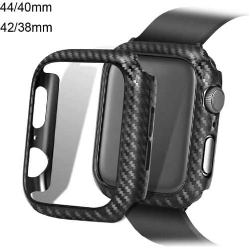 Ultra Thin Carbon Fiber For Apple Watch 44MM 40MM Case Protective Frame For iWatch Series 5 4 3 2 1 42MM 38MM Bumper Cover