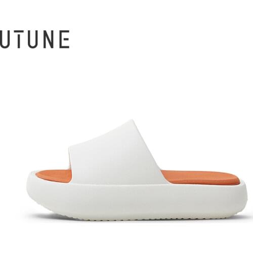 UTUNE Women Slippers Outside Summer Pillow Slides Men Home Platform Shoes For Women 2021 Outdoor Soft EVA Beach Garden Sandals