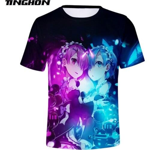 XS-7XL Re:Life In A Different World From Zero 3D Print Men Women Short Sleeves Tops Tees Summer Streetwear Casual T Shirt 03