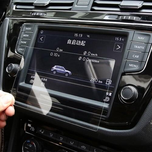 Best quality Tempered Glass Car GPS Navigation Screen Protector Display Film LCD display protective sticker for mazda touch