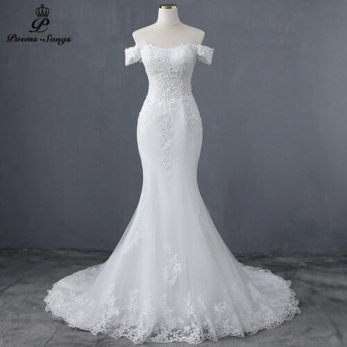 Elegant Boat ncek and Sexy waist style mermaid wedding dress wedding gowns marriage bride dress vestidos de novia robe de mariee