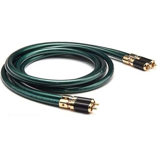 1 Pair Hifi RCA Cable Hi-end Pure OCC 2RCA Male Audio Cable