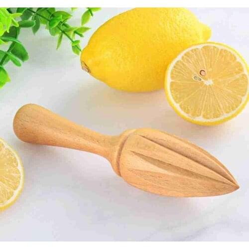 1Pc Ten-Angle Shape Wooden Citrus Squeezer Hand Press Juicer Fruit Orange Citrus Juice Extractor Reamers Kitchen Products