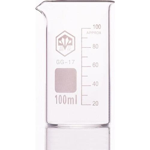 10pcs Beaker in tall form,Capacity 100ml,Outer diameter=47mm,Height=88mm,Laboratory beaker