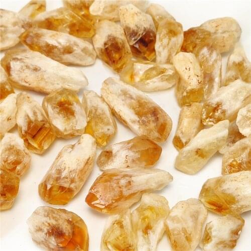 100g Quality Natural citrine stone yellow quartz crystal rough points bulk gemstone healing mineral specimen