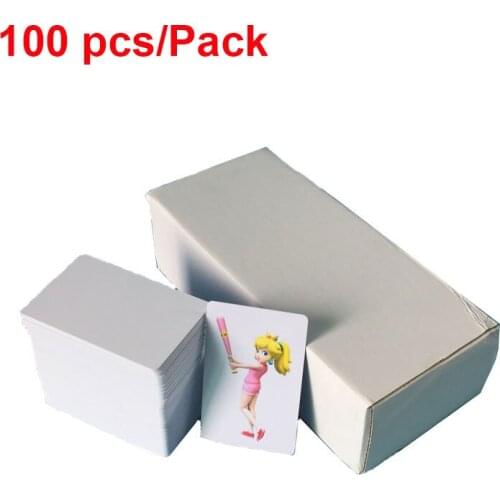 100 PCS/LOT White PVC Cards Waterproof Business ID Cards Inkjet Dye Ink/Pigment Ink Can Directly Print On