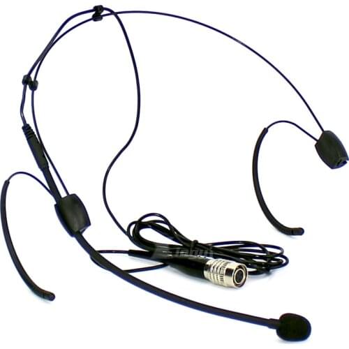 4 Pin Hirose Double Earhook Microphone Headset Mic For Audio Technica Wireless System Bodypack Transmitter ATW R1700 1001 1701