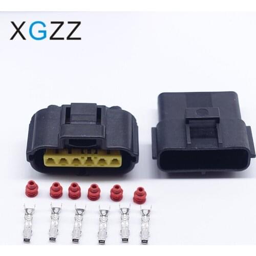 5 Sets 6 Pin Accelerator Pedal Connector Female Male Auto Connector For KIA Hyundai Mitsubishi 184060-1