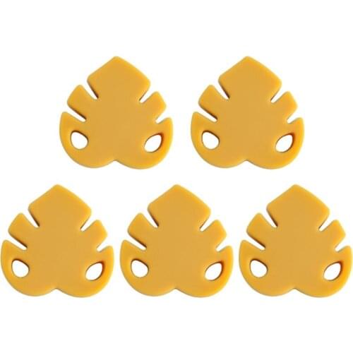 5 Pcs Cartoon Leaces Silicone Beads Teether BPA-free Newborn Teething Soother R7RB