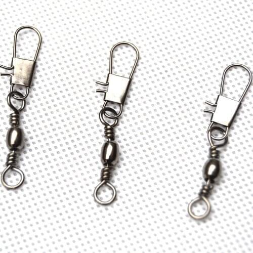 50 Pcs Alloy Pin Connector Swivels Interlock Snap Fishing Lure Tackles Accessories