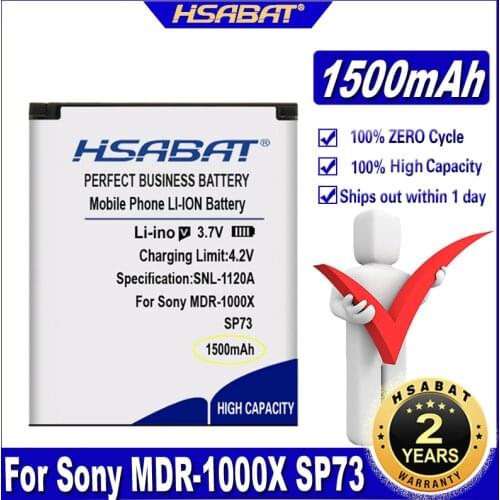 HSABAT SP73 SP-73 1500mAh Battery for SONY WH-1000XM2 MDR-1000X Wireless Headphones PHA-1 Headphone Amplifier Batteries