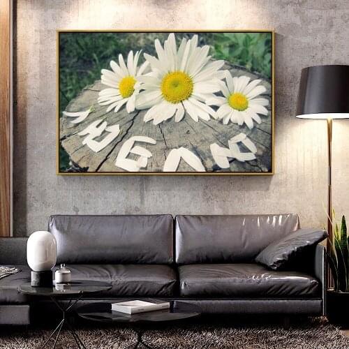Artcozy Oil Canvas Painting daisies_glade_flowers_grass For Home Decoration Wall Art