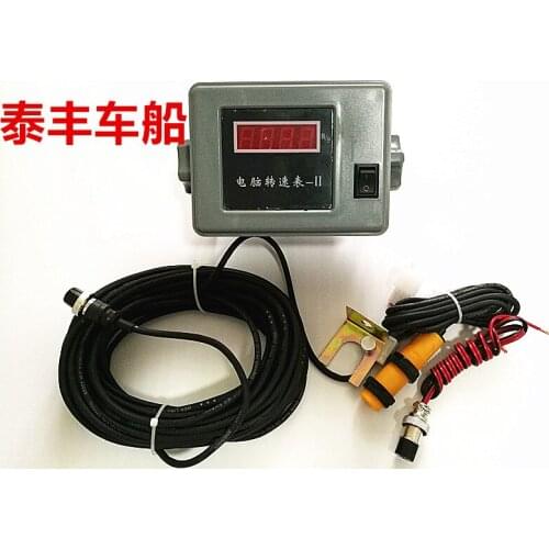 Car marine modified tachometer 12/24v square computer digital diesel engine tachometer with line 13 meters