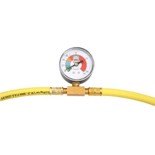 R134A Car Air Conditioning Refrigerant Hose Recharge Measuring Kit Gauge 350mm R-134a Can to R12/R22 Port car-styling