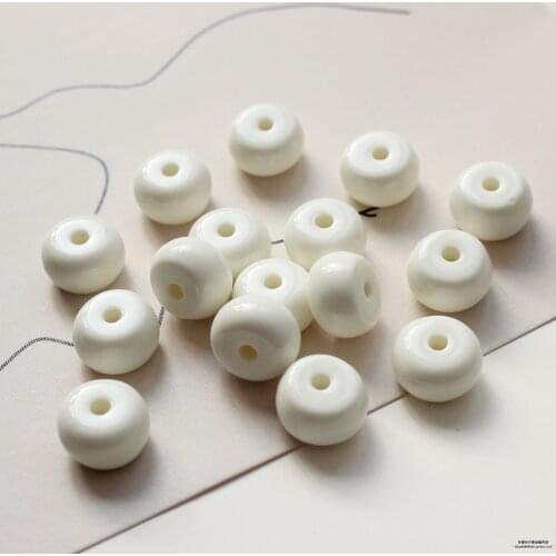White geometric round shape resin beads charms 50pcs/lot diy jewelry earrings/necklace/bracelet pendants accessory