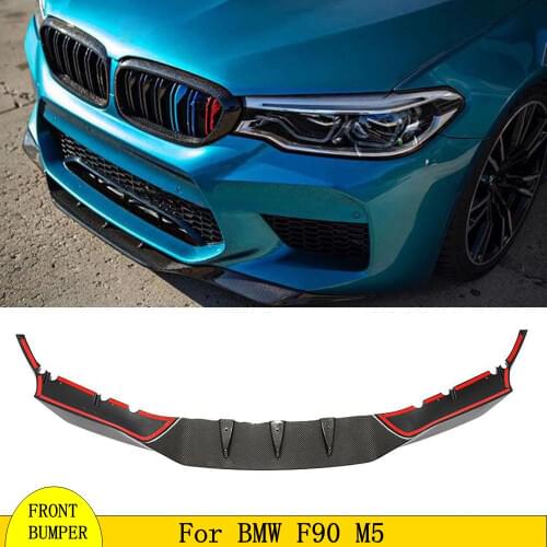 For F90 M5 Front Bumper lip Carbon Fiber Front Bumper Lip Splitter For BMW F90 M5 2018+ Carbon Fiber