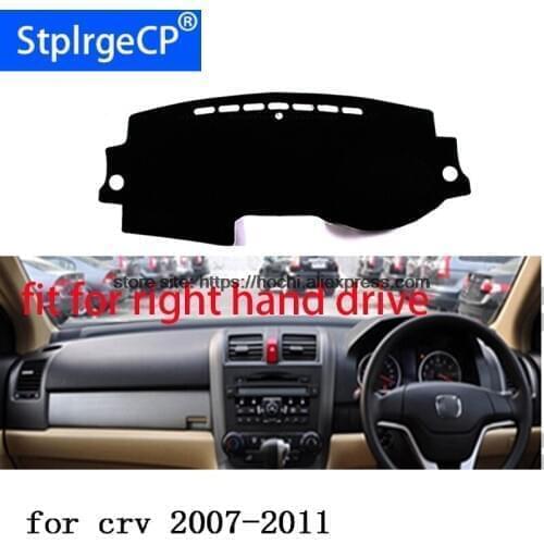 For honda CRV 07'-16 right hand drive dashboard mat Protective pad black color car-styling Interior Refit Sticker Mat products
