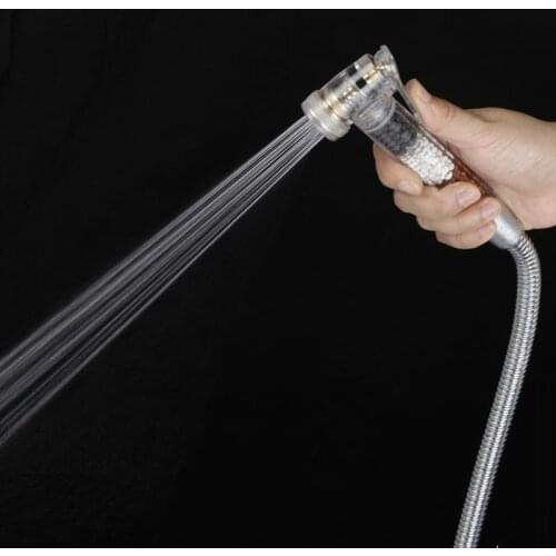 Filtered Toilet Handheld Shattaf Bidet Sprayer Shower Head with Stainless Steel Plated Accessories Muslim Shower Ducha Higienica